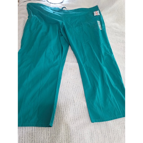 Cherokee Pants - Cherokee Workwear Scrub Pants 5XL Teal Green Drawstring Medical Uniform 4100 NEW